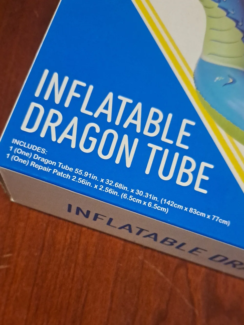 NWT Inflatable Dragon Pool Floaty Tube - Blue - Picture 3 of 4